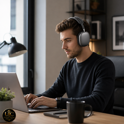 🎧 X1 Pro V6.0 AI Translator Headset 🌍✨ Wireless ANC Over-Ear