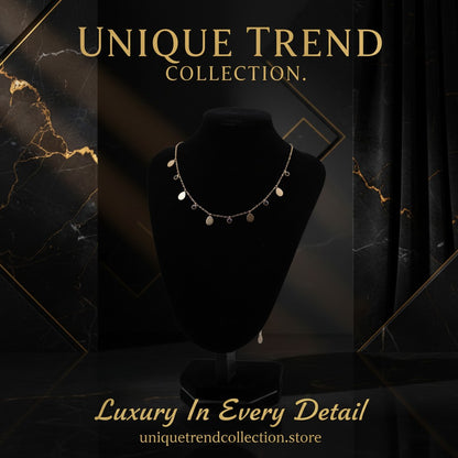 Rose Gold Dainty Charm Necklace for Women | Adjustable Luxury Minimalist Necklace | Unique Trend Collection