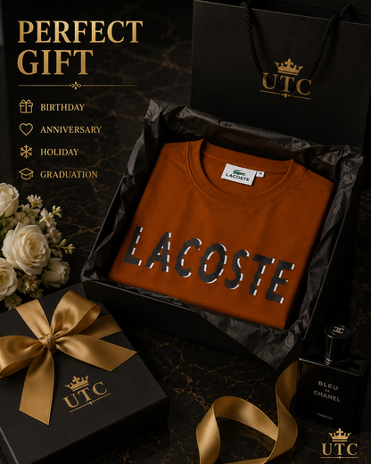 Premium Men's Rust Brown Cotton T-Shirt | Soft Crew Neck Casual Tee