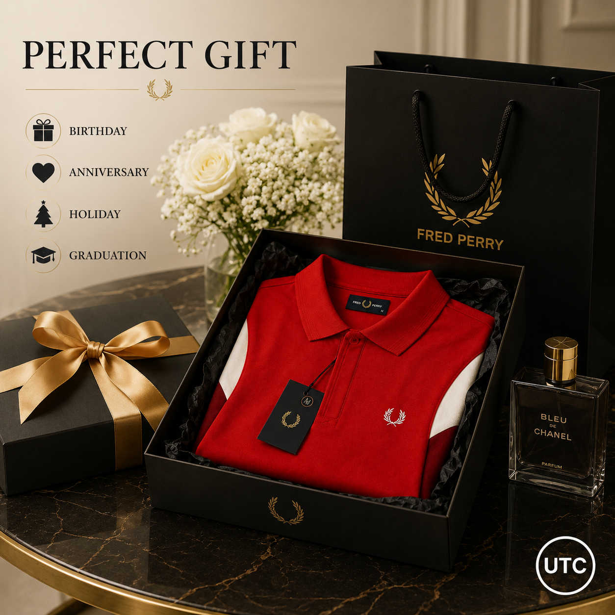 Premium Men's Color Block Polo Shirt | Soft Cotton Blend | Modern Casual Golf Shirt | Red