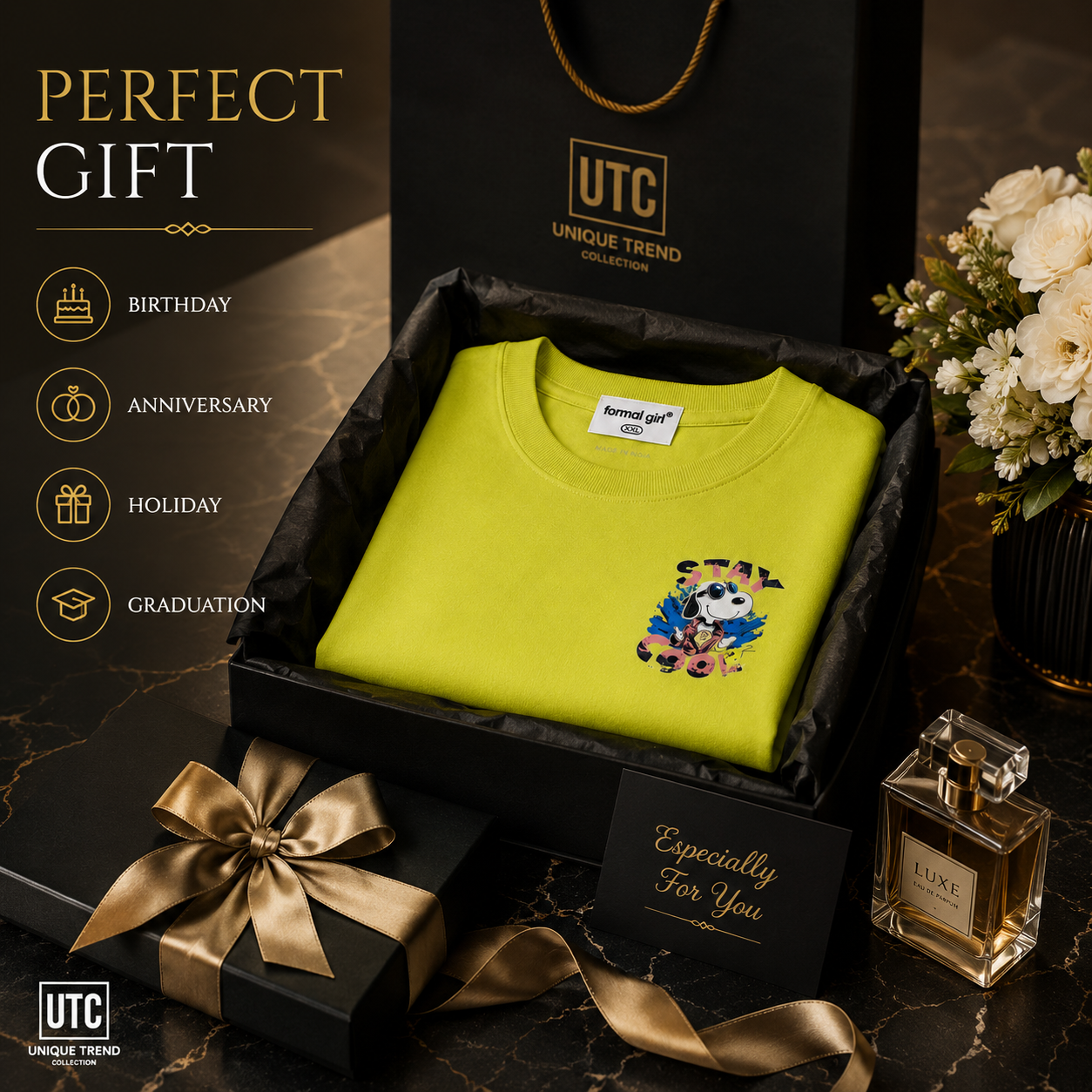 Formal Girl Women’s Lime Green Graphic T-Shirt – Casual Crew Neck Short Sleeve Tee