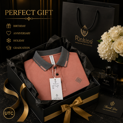 🏆 Premium Men's Polo Shirt | Soft Cotton Blend | Smart Casual | Dusty Rose 👕