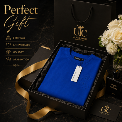 Premium Men's Royal Blue Cotton T-Shirt | Soft Crew Neck Everyday Casual Tee