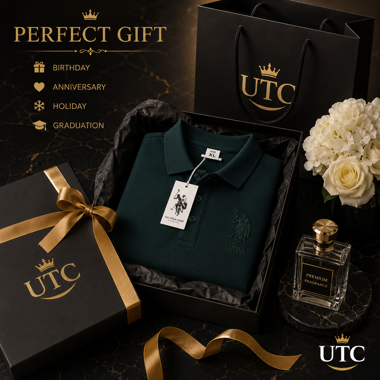 Women’s Premium Dark Green Embroidered Polo T-Shirt – Classic Short Sleeve