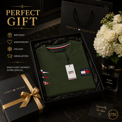 💚 Premium Men's Olive Green Crew Neck T-Shirt | Modern Casual Luxury | Soft Cotton Blend ✨
