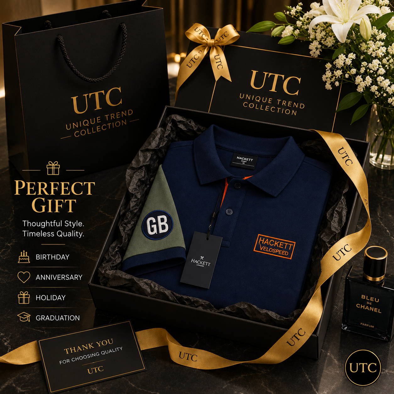 💙 Hackett London Velospeed Men's Premium Polo Shirt 👕✨ | Navy Blue Performance Cotton | 100% Authentic