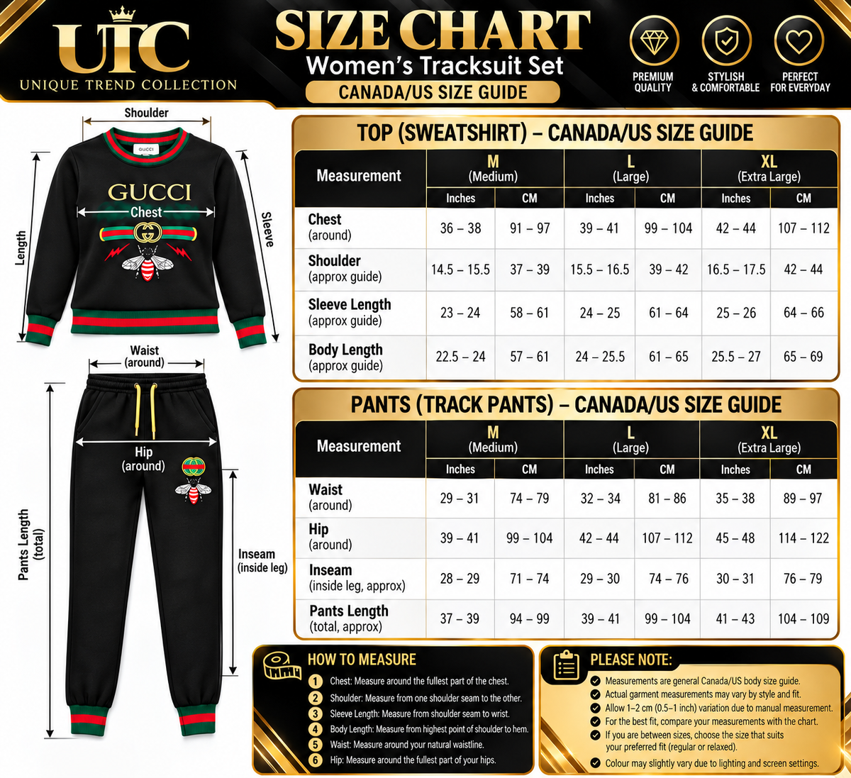 GUCCI Bee Graphic Black 2-Piece Tracksuit | Sweatshirt & Joggers