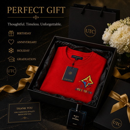 ❤️✨ Louis Vuitton Men's Premium Red Logo T-Shirt 👕 | 💎 100% Soft Cotton Crew Neck | 🔥 Luxury Designer Casual Wear