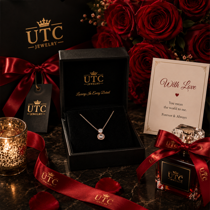 ✨ Rose Gold Crystal Halo Pendant Necklace | Elegant Sparkle Jewelry Gift for Women 💎
