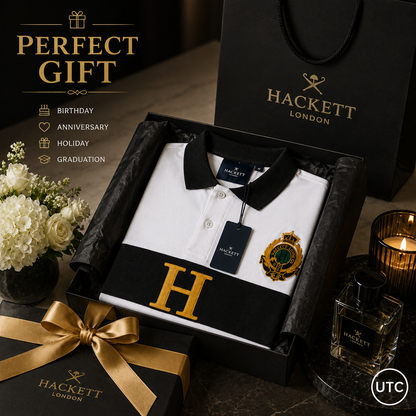 👕✨ Premium Men's Color Block Polo Shirt | Luxury Cotton Blend | Modern Smart Casual
