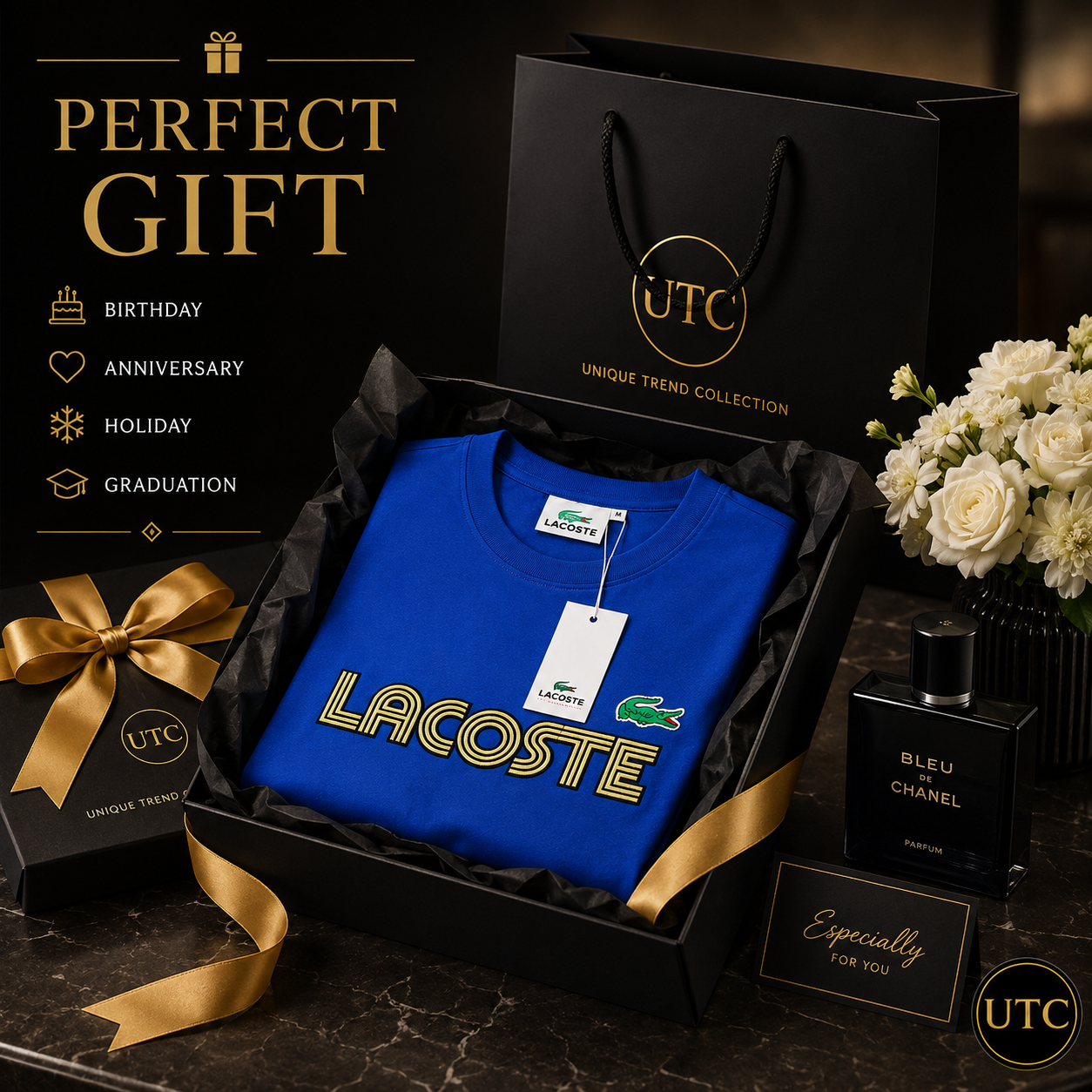 🐊💙 Lacoste Men's Premium Royal Blue Logo T-Shirt 👕 | ✨ 100% Cotton Crew Neck | 💎 Luxury Everyday Wear | 🇨🇦 Fast Shipping