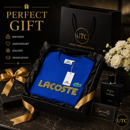 🐊💙 Lacoste Men's Premium Royal Blue Logo T-Shirt 👕 | ✨ 100% Cotton Crew Neck | 💎 Luxury Everyday Wear | 🇨🇦 Fast Shipping