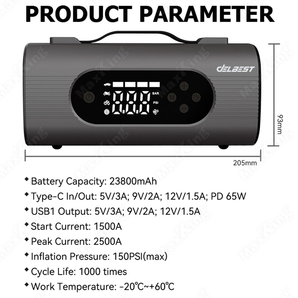 10-in-1 Smart Jump Starter with Air Compressor