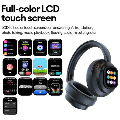 🎧 X1 Pro V6.0 AI Translator Headset  Wireless ANC Over-Ear | Premium Metal & Leather Design