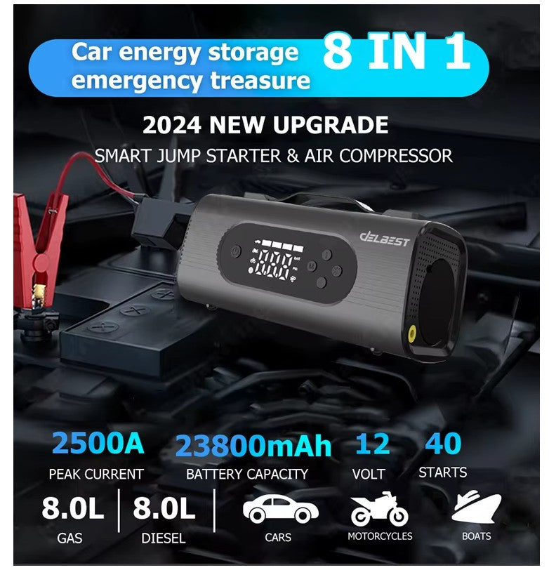 10-in-1 Smart Jump Starter with Air Compressor