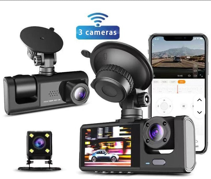 🚗📹 4G WiFi GPS 3-Channel Dash Cam with 32GB Card