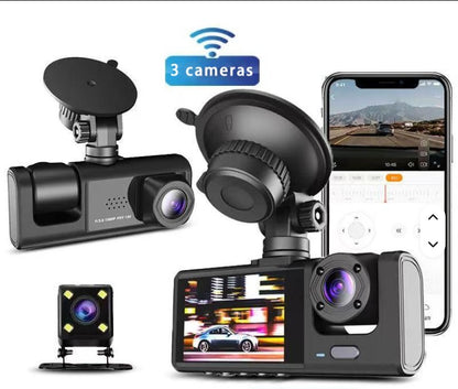 🚗📹 4G WiFi GPS 3-Channel Dash Cam with 32GB Card