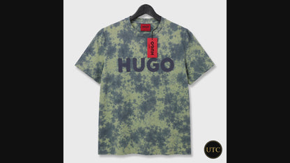 🔥 HUGO Men's Premium Tie-Dye Logo T-Shirt 👕 | ✨ Soft Cotton | 🌿 Modern Luxury | 🇨🇦 Fast Shipping
