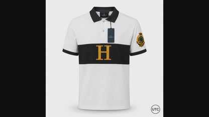👕✨ Premium Men's Color Block Polo Shirt | Luxury Cotton Blend | Modern Smart Casual