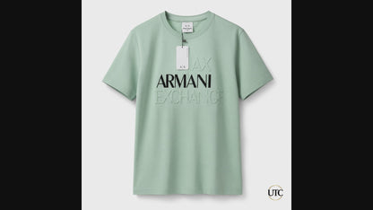 Armani Exchange Men's Logo T-Shirt – Premium Cotton Crew Neck | Mint Green | A|X