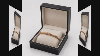 ✨ Luxury Gold Textured Chain Bracelet | Elegant Women's Fashion Jewelry