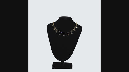 ✨ Dainty Triangle Crystal Necklace for Women | Gold Plated Adjustable Pendant Jewelry Gift 💎