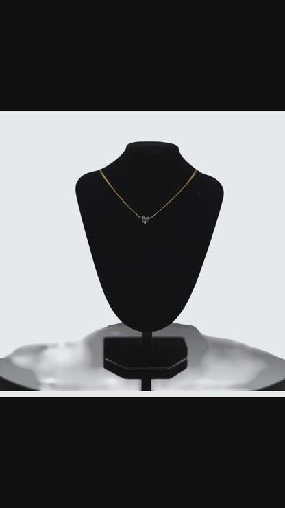 💎 UTC Luxury Heart Crystal Necklace for Women | Elegant Gold-Tone Pendant Jewelry ✨