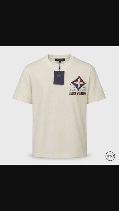 👑 Premium Men's Graphic T-Shirt | Soft Cotton Blend | Luxury Casual Crew Neck | Ivory White