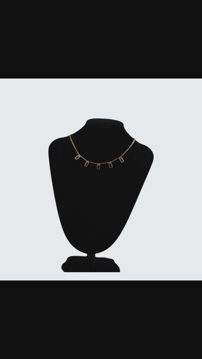 ✨ Black Crystal Gold Charm Necklace | Elegant Luxury Pendant Necklace for Women | UTC Jewelry