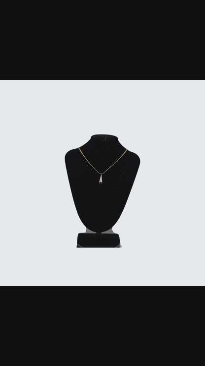 Luxury Crystal Teardrop Necklace – Gold Plated Elegant Pendant for Women