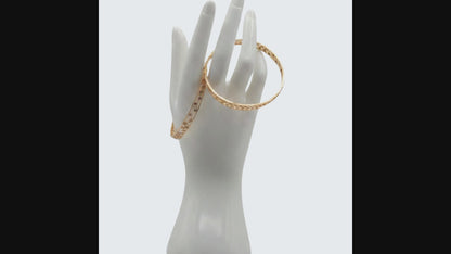 ✨ Traditional Indian Rose Gold Diamond Cut Bangle Set | Elegant Women's Kada (Pair)