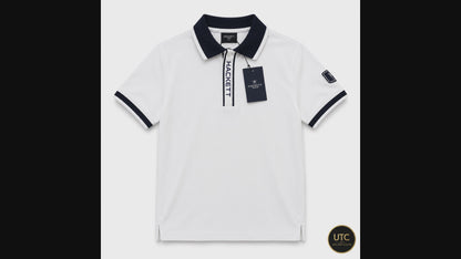 🔥 Hackett London Men's Premium White Polo Shirt | Luxury Cotton Smart Casual Golf Polo 👕