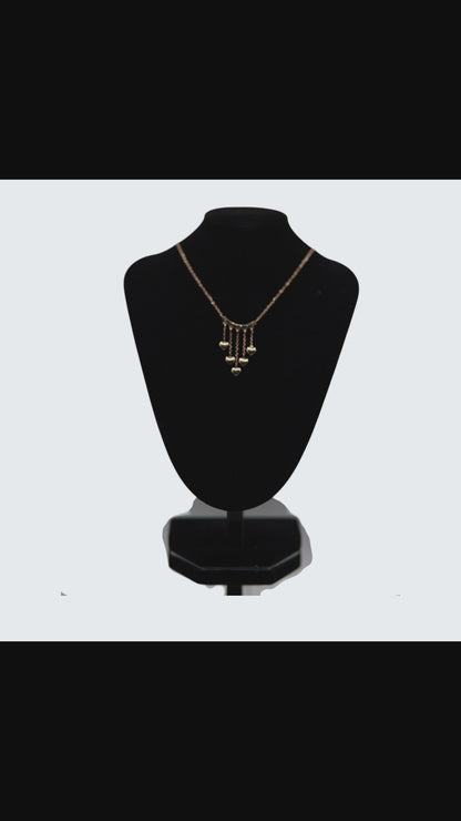💖 UTC Luxury Heart Tassel Necklace for Women | Elegant Gold Crystal Pendant