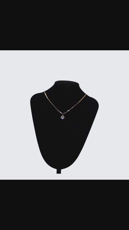 ✨ Elegant Crystal Pendant Necklace – Rose Gold | Luxury Everyday Jewelry for Women