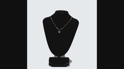 💙✨ Blue Moonstone Gold Pendant Necklace for Women | Elegant Minimalist Necklace | UTC Jewelry