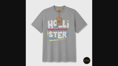 🤍 Hollister Men's Premium Graphic T-Shirt 👕✨ | Soft Cotton Crew Neck | Casual Everyday Style | 100% Authentic