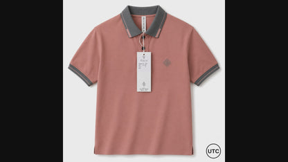 🏆 Premium Men's Polo Shirt | Soft Cotton Blend | Smart Casual | Dusty Rose 👕