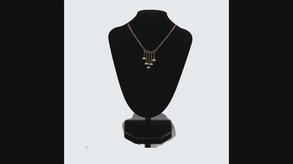 💖 UTC Luxury Heart Tassel Necklace for Women | Elegant Gold Crystal Pendant