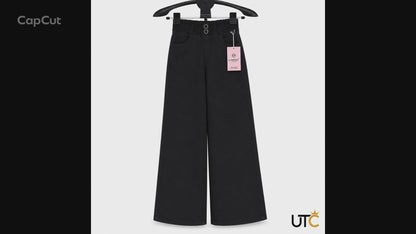 LIMORE Women’s Black Wide-Leg Jeans | Elastic Waist
