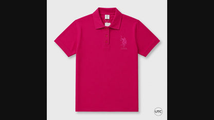U.S. Polo Assn. Women's Premium Pink Classic Polo Shirt | Soft Cotton Casual Top