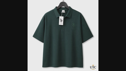 U.S. Polo Assn. Women's Premium Dark Green Cotton Polo Shirt | Classic Short Sleeve Casual Golf Tee