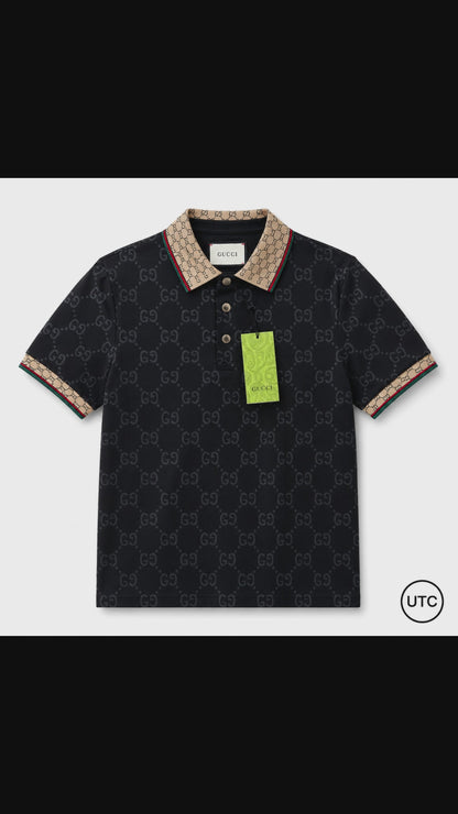 👑 Premium Men's Luxury Polo Shirt 👕 | Soft Cotton Blend | Designer-Inspired Smart Casual | Black
