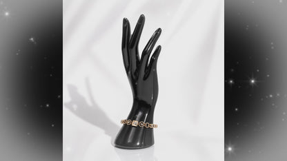 ✨ Luxury Gold Crystal Link Bracelet | Elegant Women's Fashion Jewelry