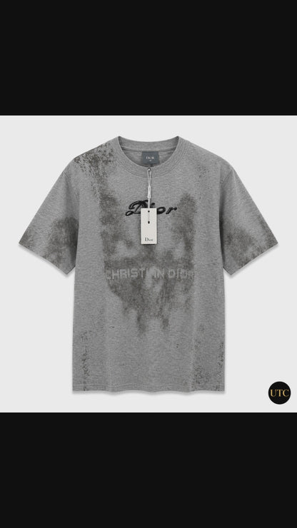 Premium Men's Grey Graphic Crew Neck T-Shirt | Soft Cotton Blend | Modern Fit
