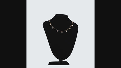 ✨ UTC Luxury White Crystal Charm Necklace ✨ | Elegant Gold-Tone Adjustable Women's Jewelry 💎