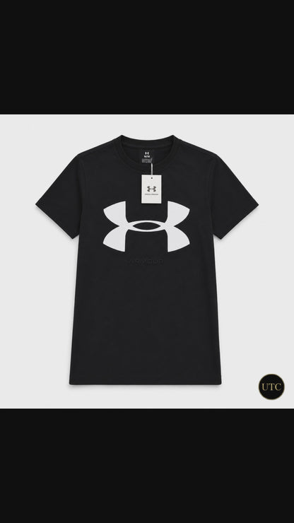 Under Armour Men's Sportstyle Big Logo T-Shirt – Black | Premium Cotton Athletic Tee