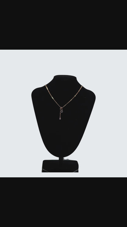 ✨ Rose Gold Heart Crystal Pendant Necklace | Elegant Adjustable Women's Jewelry 💖