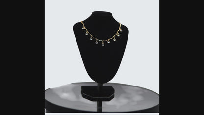 ✨ UTC Luxury Crystal Drop Necklace for Women | Elegant Gold-Tone Adjustable Jewelry ✨