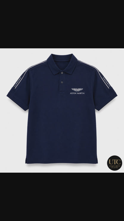 Premium Men's Navy Cotton Polo Shirt | Soft Comfort Casual Golf & Business Polo